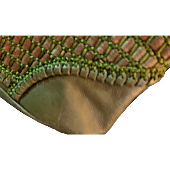 ISABELLA FIORE TUCK DELUX WEAVED PINECONE TASSELED TOTE HANDBAG PURSE GREEN - Picture 13 of 13